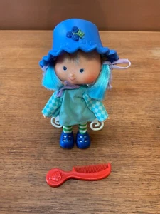 Vintage Strawberry Shortcake Blueberry Muffin Doll With Comb 1980s - Picture 1 of 4