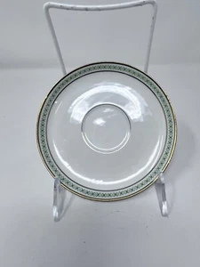 Limoges Charles Martin Depose 1900’s Green Laurel Gold Band Saucer Inv#23 - Picture 1 of 6