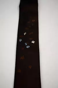 Neck Tie VTG Don Loper NWT 60s Cloud Dots on Black Silk Neck Tie 51.5" x 2.25" - Picture 1 of 10