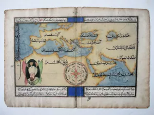 ANTIQUE MAP, c.1600, EUROPE,No.AFRICA,ARABIA,ASIA MINOR to INDIA, Color, 11"x16" - Picture 1 of 10