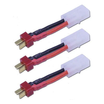 ✅ 3x Adapter Ladekabel T-Dean T-Stecker auf Tamiya kompatibel Buchse Lipo Akku ✅ - Bild 1 von 4