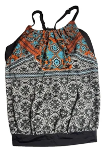 Cacique Swim Women's Size 22 Floral Multicolor Swim No Wire Bra Tankini Top-669 - Picture 1 of 5