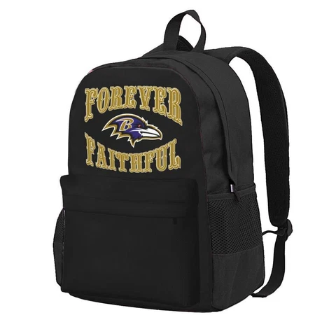 Forever Faithful Baltimore Ravens Adult Backpack Large Capacity Travel Bag Cover