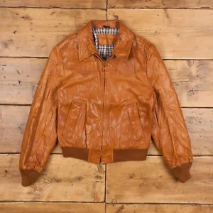 Herren Lederjacke, Bomberjacke, Ideal Zipper, braun, US Größe M (42), Deu. Gr. L - Bild 1 von 7