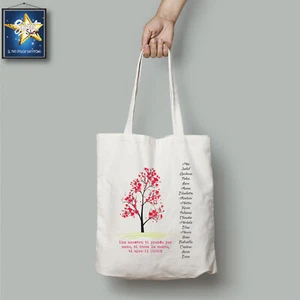 shopper borsa cotone MAESTRA NIDO MATERNA SCUOLA natale idea regalo fine anno - Imagen 1 de 1