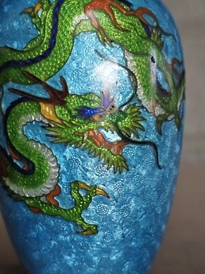 Japanese Cloisonne Dragon Vase Signed Gonda Hirosuke - Image 1 of 4