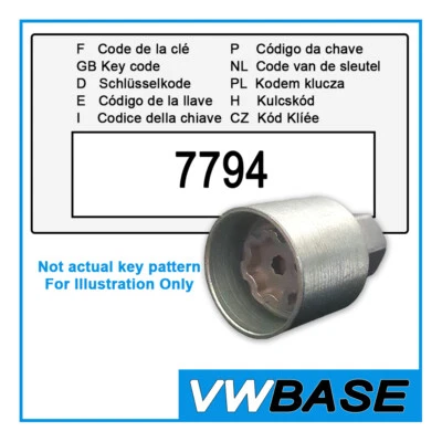for Nissan infinity Security Master Locking Wheel Nut Key 7794 D LWNK Lug bolt - Image 1 of 4