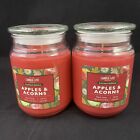 Candle-Lite Limited Edition Apples & Acorns 18 Oz Jar Candle Lot Of 2