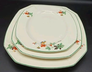 Piatti a forma di calendula principessa Alfred Meakin X 3 S/M/L 36,5 cm Art Déco vintage - Foto 1 di 19