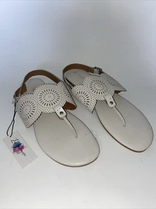 Off-White Damen Sandalen - Gr. 11 - Bild 1 von 5