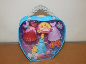 Versiegelt 2012 Disney Prinzessin Little Kingdom Cinderella MagiClip 3er Pack & Tasche! - Bild 1 von 6