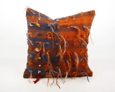 Jute Cushion Cover Home Deco Vintage Throw Case Square Kilim Pillow Handmade 20" - Image 1 of 4