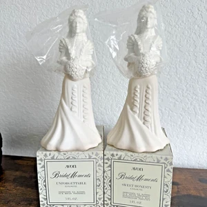 Avon Bridal Moments (Bride Shaped) Bottle Decanter Wedding Figure_Empty Lot of 2 - Picture 1 of 20