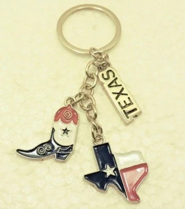 Texas State Stiefel Sicherheitspfeife Schlüsselring Silber Schlüsselanhänger Neu 3 1/2 x 1 Zoll - Bild 1 von 4