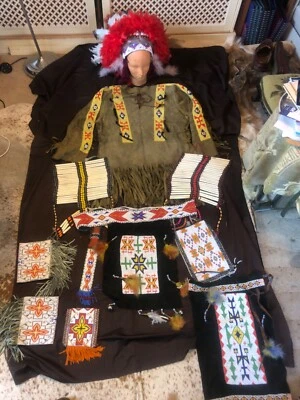 Disfraz réplica jefe indio rojo vintage, años 50 Foto 1 de 4