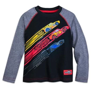 Disney Store Cars Lightning McQueen Boy Long Sleeve T Shirt Size 5/6 - Picture 1 of 1