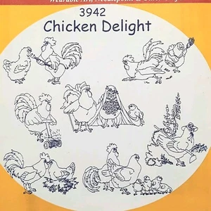 Tante Marthas Hot Iron Transfers Chicken Delight 3942 versiegelt Hahn Henne Kitsch - Bild 1 von 3
