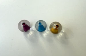 Bundle Of 300 Multicoloured Glass Oval Czech Beads 7mm (Yellow, Blue & Purple) - Picture 1 of 6