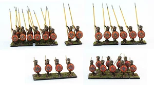 Macedonian Hypaspists-25mm Painted Vintage 70/80s Old Style Ancient-21 Man Set 1 - Picture 1 of 2