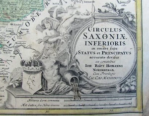 1720 antique MAP of LOWER SAXONY GERMANY 18th CENT. Circulus Saxoniae inferioris - Picture 1 of 8