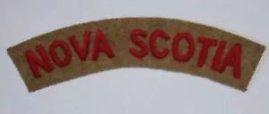 PRIMERA GUERRA MUNDIAL CANADIENSE CANADÁ TELA DE HOMBRO TÍTULO DE HOMBRO NOVA ESCOTIA REGIMIENTO - Imagen 1 de 1