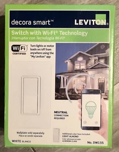 Neu versiegelt Leviton DW15S Decora Smart Switch mit WLAN-Technologie - Bild 1 von 5