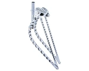 Original Lowrider Brand 26" Bent Square Twisted Springer Fork Chrome. - Picture 1 of 1