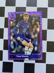 2021-22 Topps Merlin Chrome UCL Timo Werner Purple /15 Chelsea - Bild 1 von 2