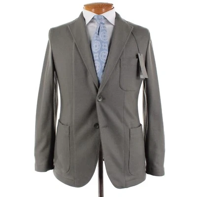 Suéter/abrigo deportivo Boglioli NWD mezcla lana talla mediana en verde liso Foto 1 de 4