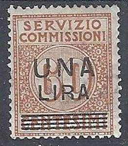 1925 KÖNIGREICH KOMMISSIONSDIENST 1 LIRA AUF 60 CENT MH * - RR10189 - Bild 1 von 1