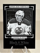 2015-16 Upper Deck Portfolio Connor McDavid Rookie Phenom Black & White RC #340