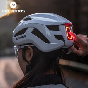ROCKBROS Bicycle safety warning light helmet head circumference adjustable - Picture 1 of 17