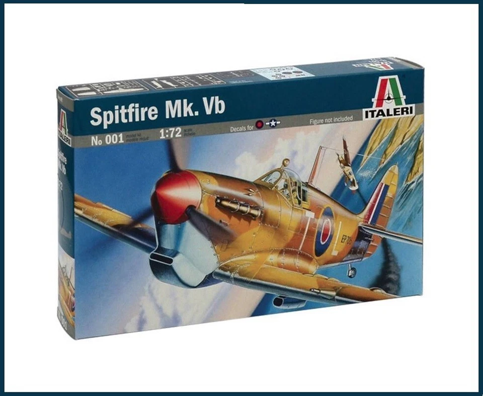 Kit Di Montaggio In Plastica Aereo Scala 1:72 Spitfire RAF US 1943 Ww2 Italeri - Immagine 1 di 2