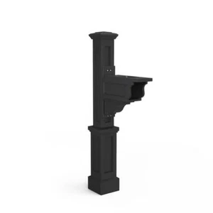 Mayne Mailbox Post 8"W Dover Decorative Polyethylene Stands Fade Resistant Black - Picture 1 of 4