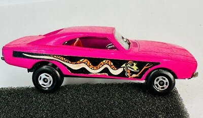 Retro Drag Car Matchbox Superfast Dodge Dragster No.70 1971 Rosa Neón Años 70 Muscle Foto 1 de 4