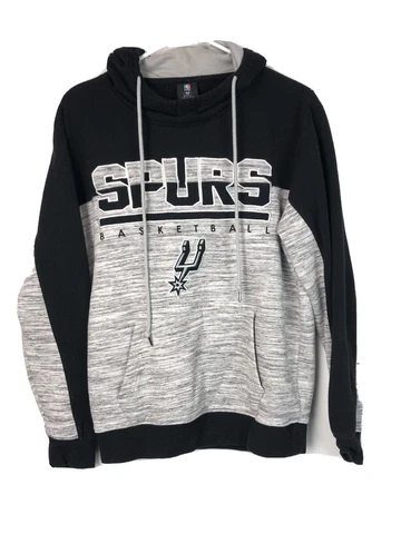 NBA San Antonio Spurs Basketball Pullover Hoodie Sweater Size Adult Small Gray Cover