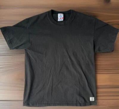 Camiseta DE COLECCIÓN EE. UU. Olympic JC Penney Hombre Grande Negra Sólida Grande LEER DES Foto 1 de 3