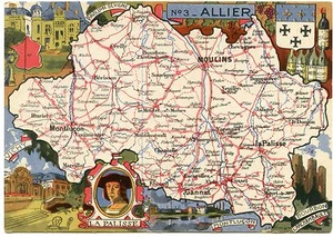 Postal Del Departamento De L'Allier. 03 J. P. Pinchon. Blondel de La Rougerie - Picture 1 of 1