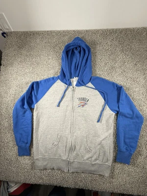 OKLAHOMA CITY THUNDER NBA Sweater Full Zip FLEECE JACKET HOODIE 2XL - Image 1 of 4