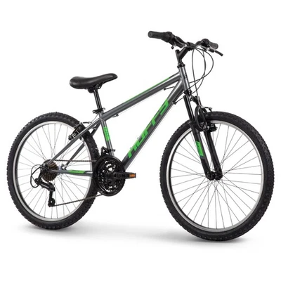 Stone Mountain Mens 24 Inch Mountain Bike, Charcoal Gloss Frame, 21-Speed Shi... - Image 1 of 4