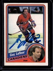 1984-85 O-Pee-Chee Guy Lafleur Signed Autograph #264 Hockey Card Canadiens - Picture 1 of 2