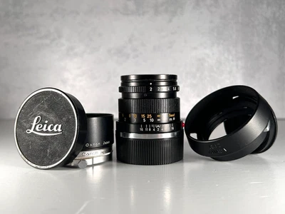 Leica 50 mm Summicron M f/2 V3, Hecho en Alemania, Parasol Leica, ¡LEER MÁS ABAJO!! Foto 1 de 4