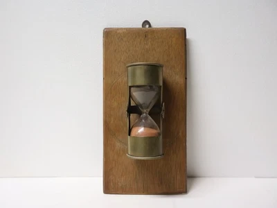 Ancien Sablier de Marine mural pivotant en laiton 15 minutes XIX-XXème siècle - Photo 1/4