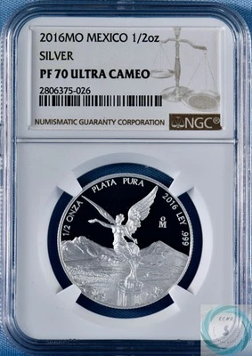 2016-Mo 1/2 Onza Silver Libertad PCGS PF 70 ULTRA CAMEO - Cert #2806375-026 - Image 1 of 4