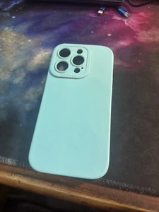 Case For iPhone 14 Soft Silicone Phone Cover Light Blue - Picture 1 of 1