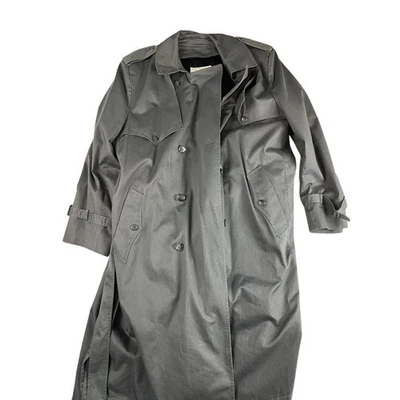 Clipper Mist London Fog Mens Gray All Weather Trench Coat Belt XL Vintage - Image 1 of 4