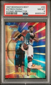 1997 Bowman'S Best #93 Patrick Ewing Atomic Refractor PSA 8 Free Ship - Picture 1 of 2
