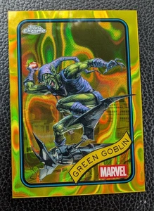 2025 Topps Marvel Cromo Verde Goblin Giallo Lava Rifrattore Blaster - Foto 1 di 1