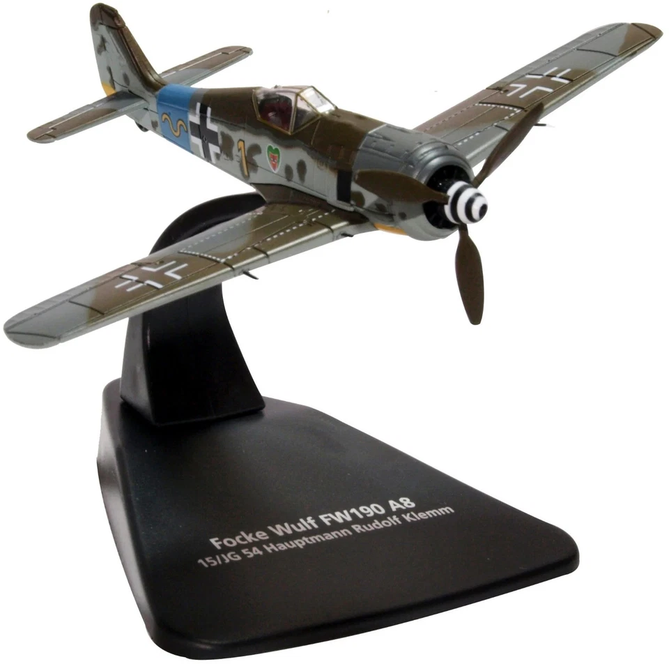 Oxford Diecast Focke Wulf 190A 15/JG 54 R Klemm, No Swastika 1:72 Scale (AC090S) - Image 1 of 4