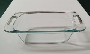 PYREX Easy Grab Loaf Pan Clear Glass w/Large Handles 1.5 QT Oven Safe - Picture 1 of 6